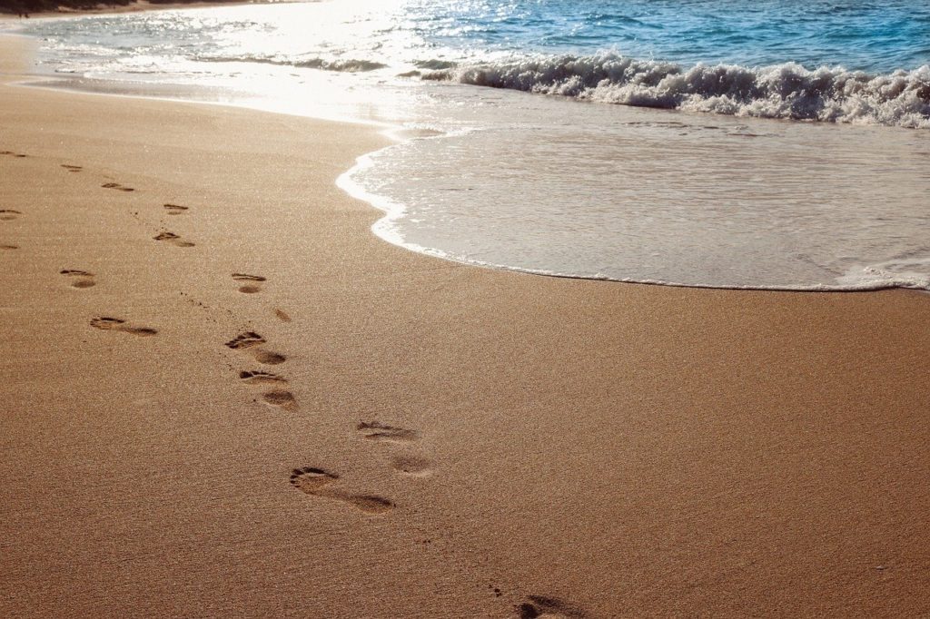 sand, beach, ocean